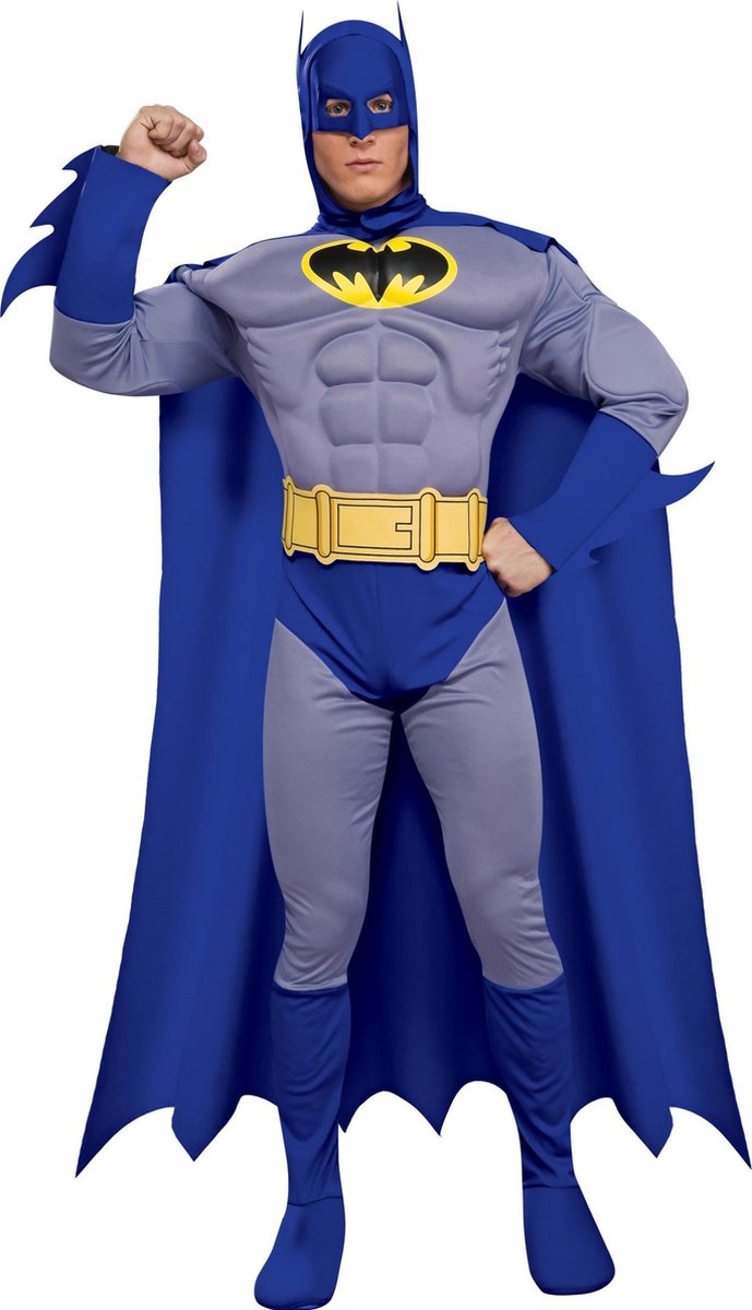 RUBIES UK - Blauwe klassieke Batman outfit voor mannen - Small - Volwassenen kostuums