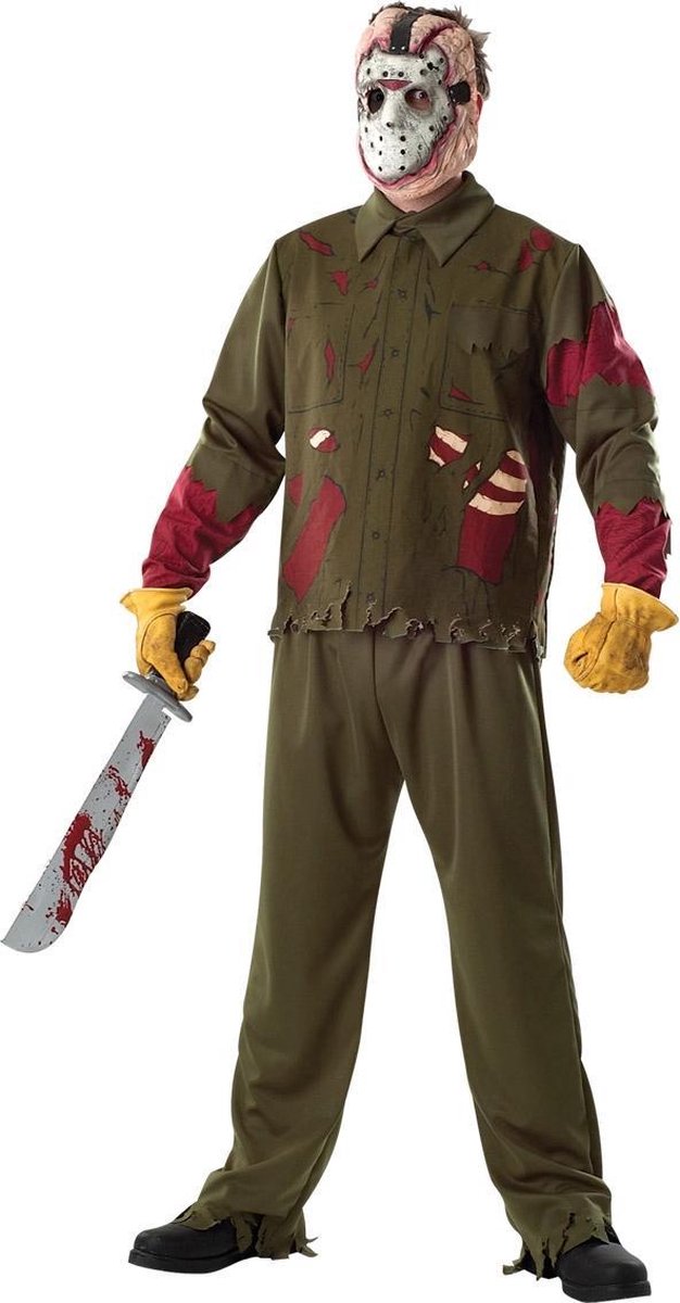RUBIES UK - Deluxe Jason Friday the 13th kostuum voor mannen - XL - Volwassenen kostuums