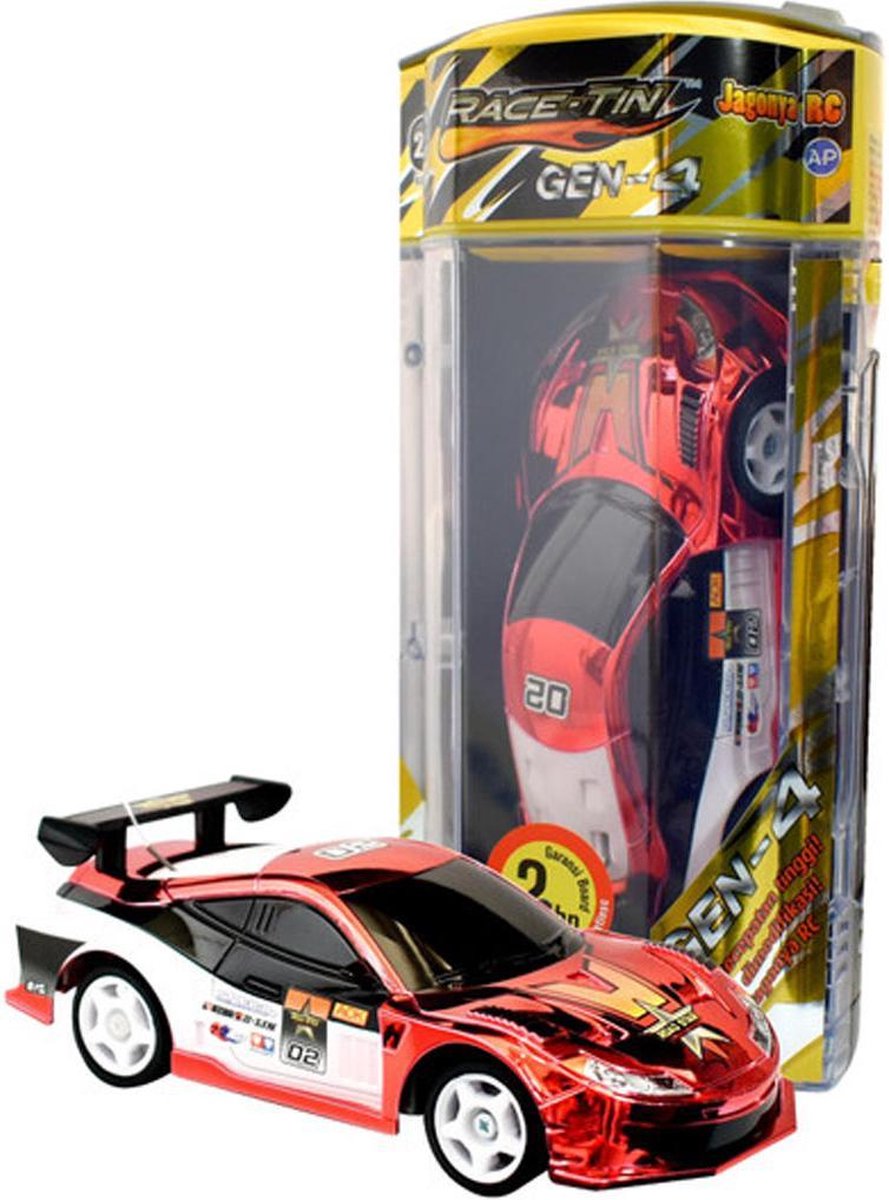 Race-tin Rc Auto Gen-4 Chrome 23 Cm 1:32 Rood/wit