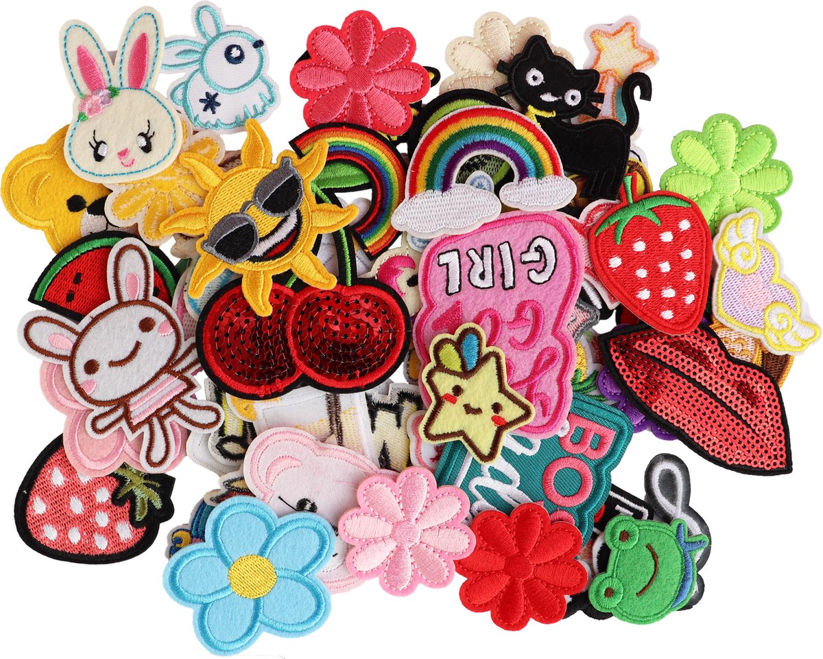 Rainbecom - Strijk Embleem 60 stuks - Patches