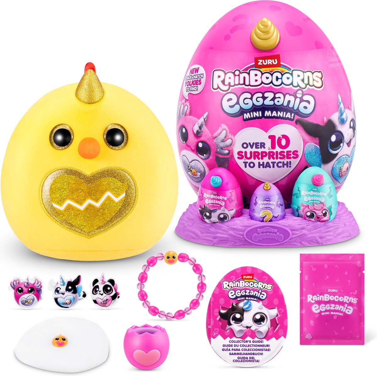 ZURU - Rainbocorns - Eggzania Mini Mania - 23cm - Clucky Clucky