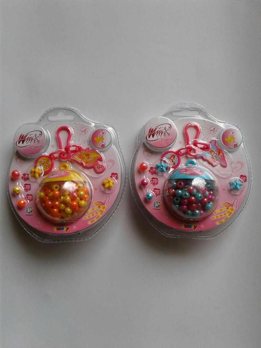 Winx - 2x kralenpot met Winx accessoires