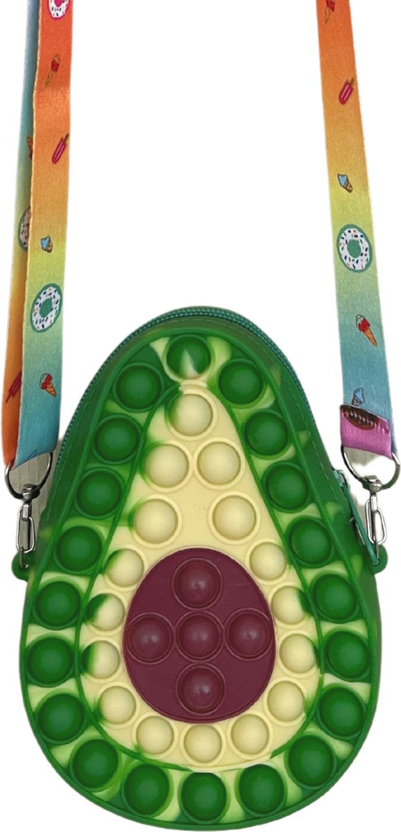 Pop it tas - Fidget Toys - Avocado - Avocado tas - Pop it Bal - Schoudertas Meisjes - Klein Tasje - Unicorn Tas - Speelgoed - Kinder Cadeautjes