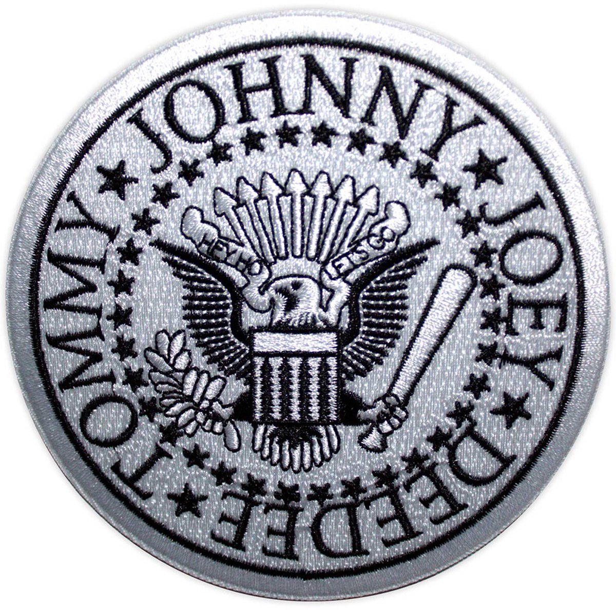 Ramones - Presidential Seal Patch - Wit/Zwart