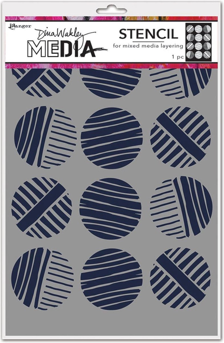 Ranger - Media stencil Lined circles