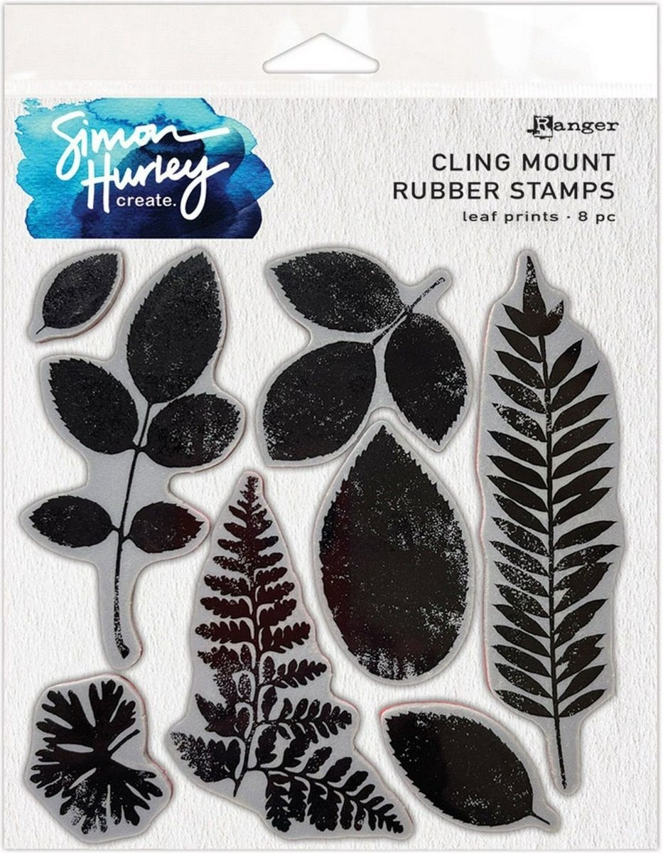 Ranger • Simon Hurley create. Cling Mount Rubber Stamps Leaf Prints