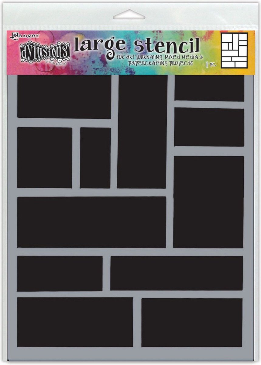 Dina Wakley Media Mask stencil - Groot - Blokkering - 1 stuk