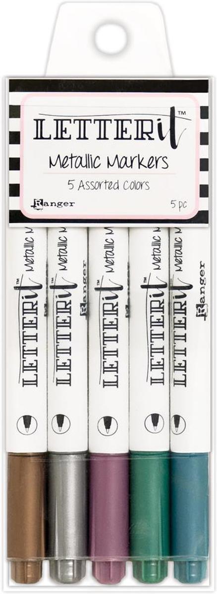 Letter It -  Metallic Markers - per 5 verpakt