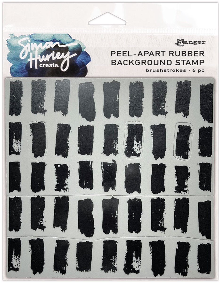 Simon Hurley peel-apart rubber stamp - Brush strokes