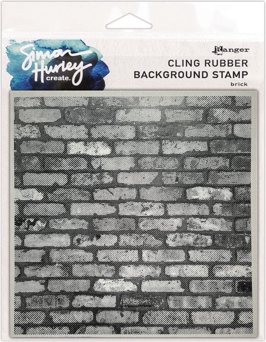 Simon Hurley rubber background stamp - Brick