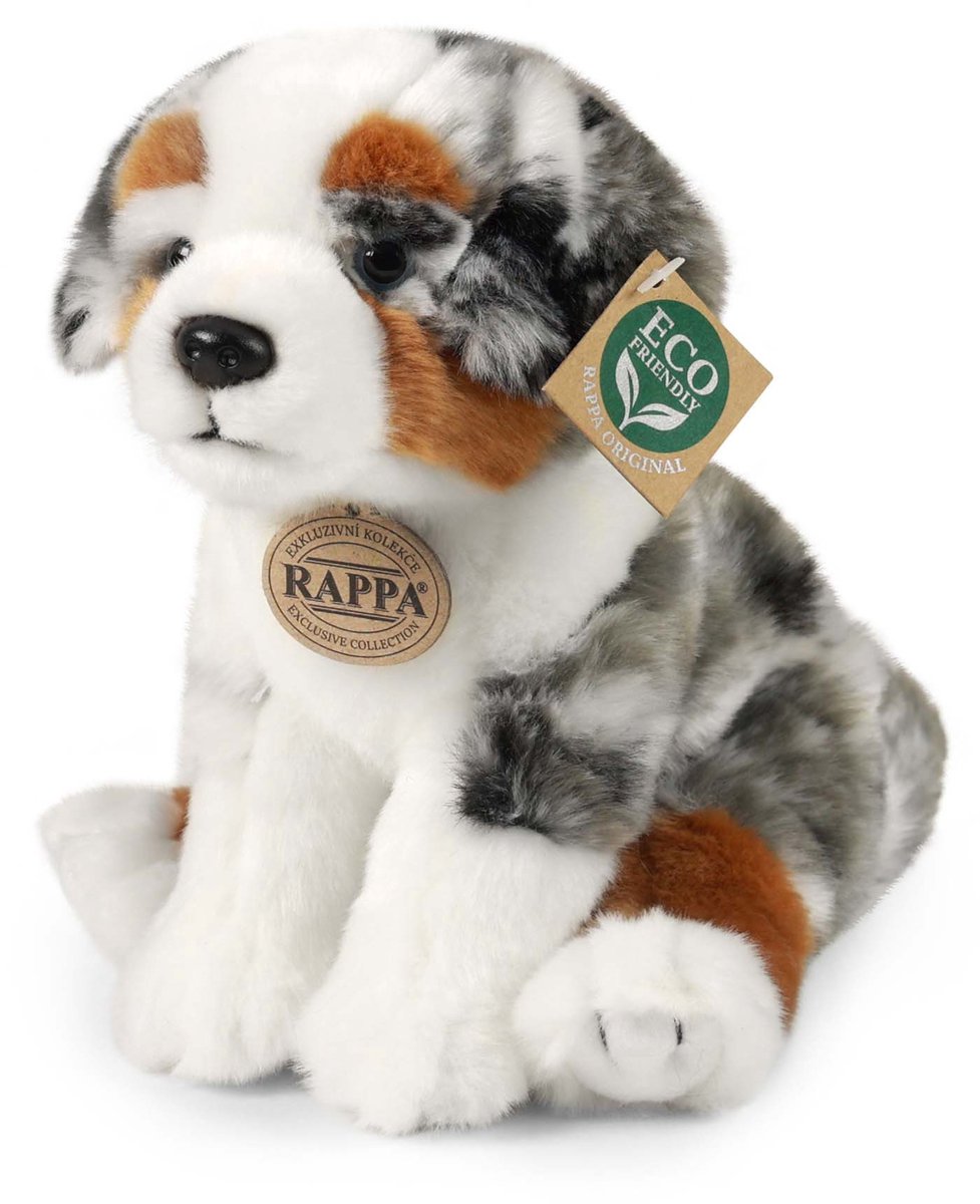 Rappa ECO knuffel Autralische Herder 23 cm - realistische knuffel herder van recyclede PET flessen