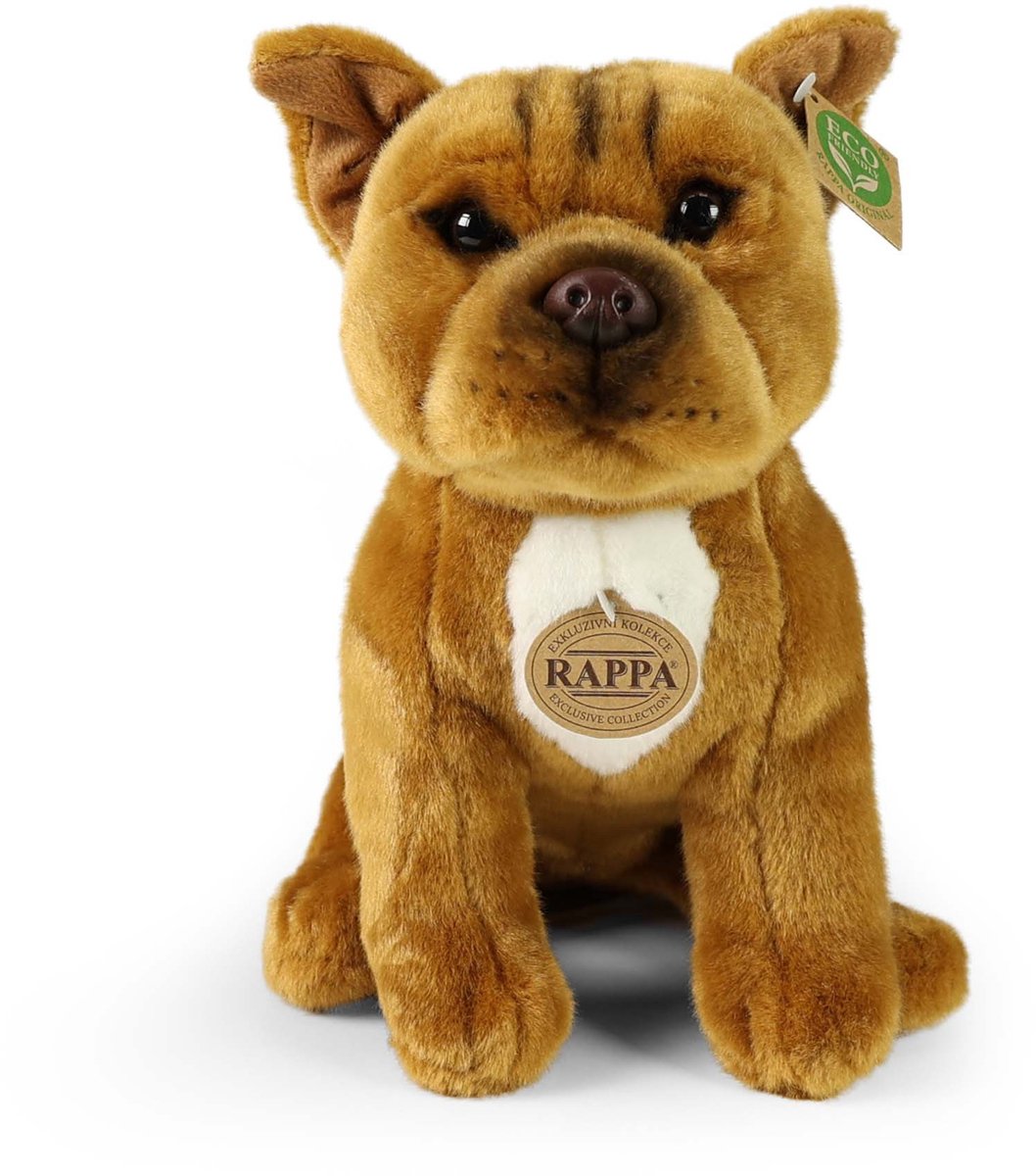 Rappa ECO knuffel Staffordshire Bull Terrier 30 cm - realistische knuffel van recyclede PET flessen