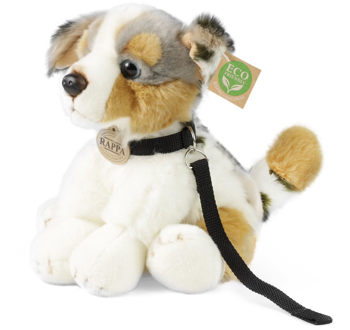 Rappa ECO knuffel hond Australian Shepherd 28 cm - realistische knuffel van recyclede PET flessen