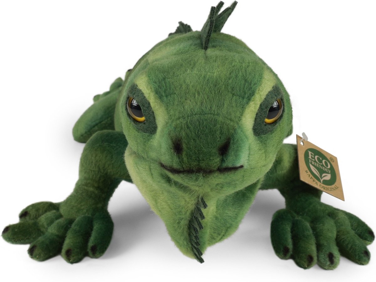 Rappa Leguaan knuffel - reptiel - Speelgoed - dier - 70 cm - ECO Knuffel - realistische knuffel