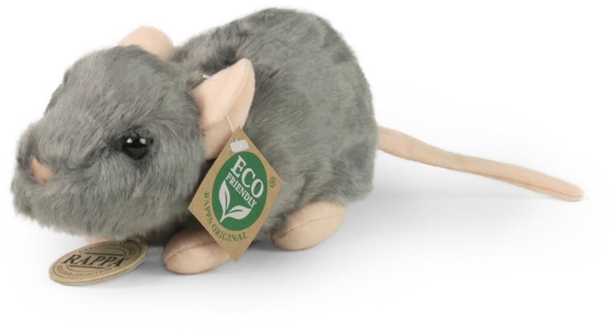 Rappa knuffel muis 16 cm pluche speelgoed milieuvriendelijk.