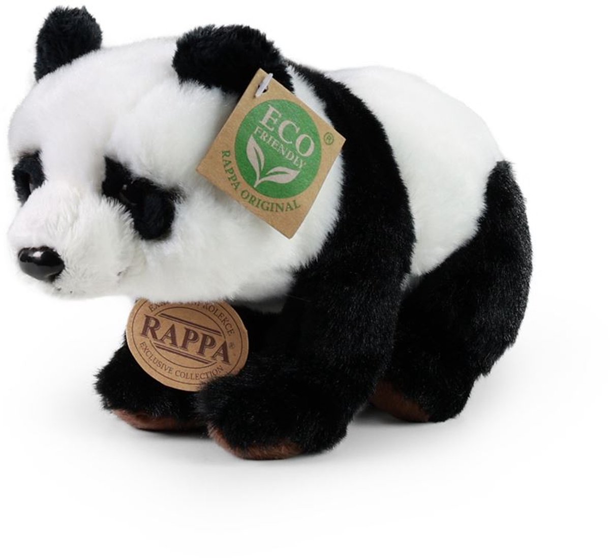 Rappa knuffel panda pluche speelgoed 22 cm multicolor.