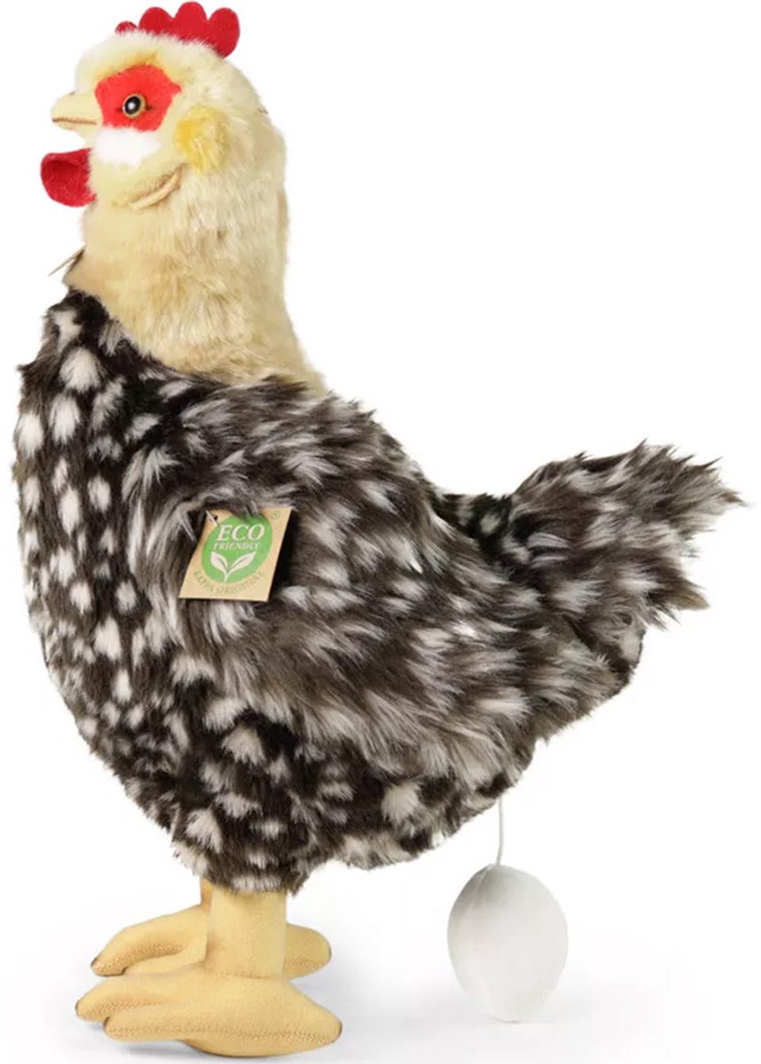 Rappa knuffelkip met ei - 33 cm