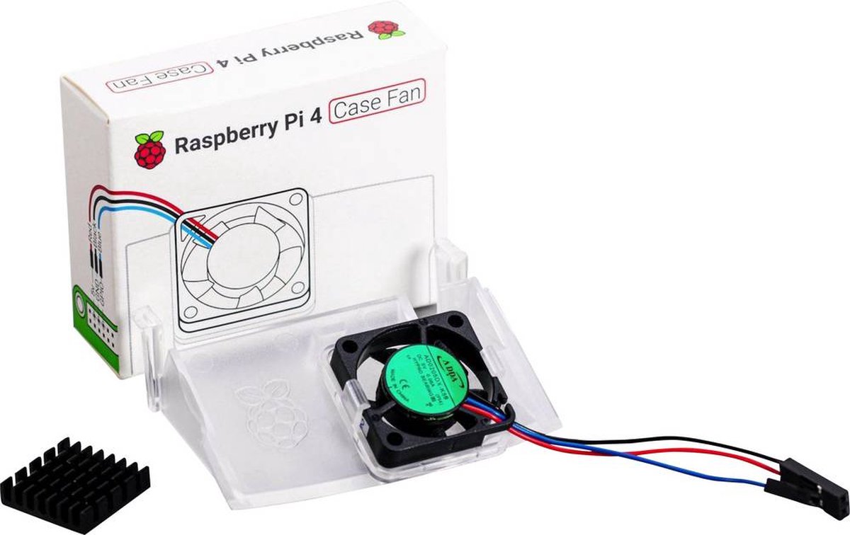 RB-Case-Fan Actieve ventilator Geschikt voor serie: Raspberry Pi Wit