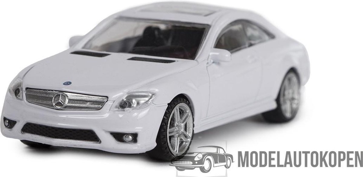 Mercedes-Benz CL63 AMG (Wit) 1/43 Rastar - Modelauto - Schaalmodel - Model auto - Miniatuurautos - Miniatuur auto - Schaal model