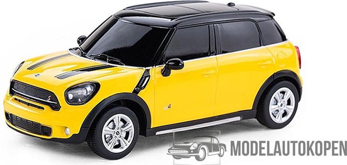 Mini Cooper Clubman (Geel/Zwart) 1/24 Rastar - Modelauto - Schaalmodel - Model auto - Miniatuurautos - Miniatuur auto