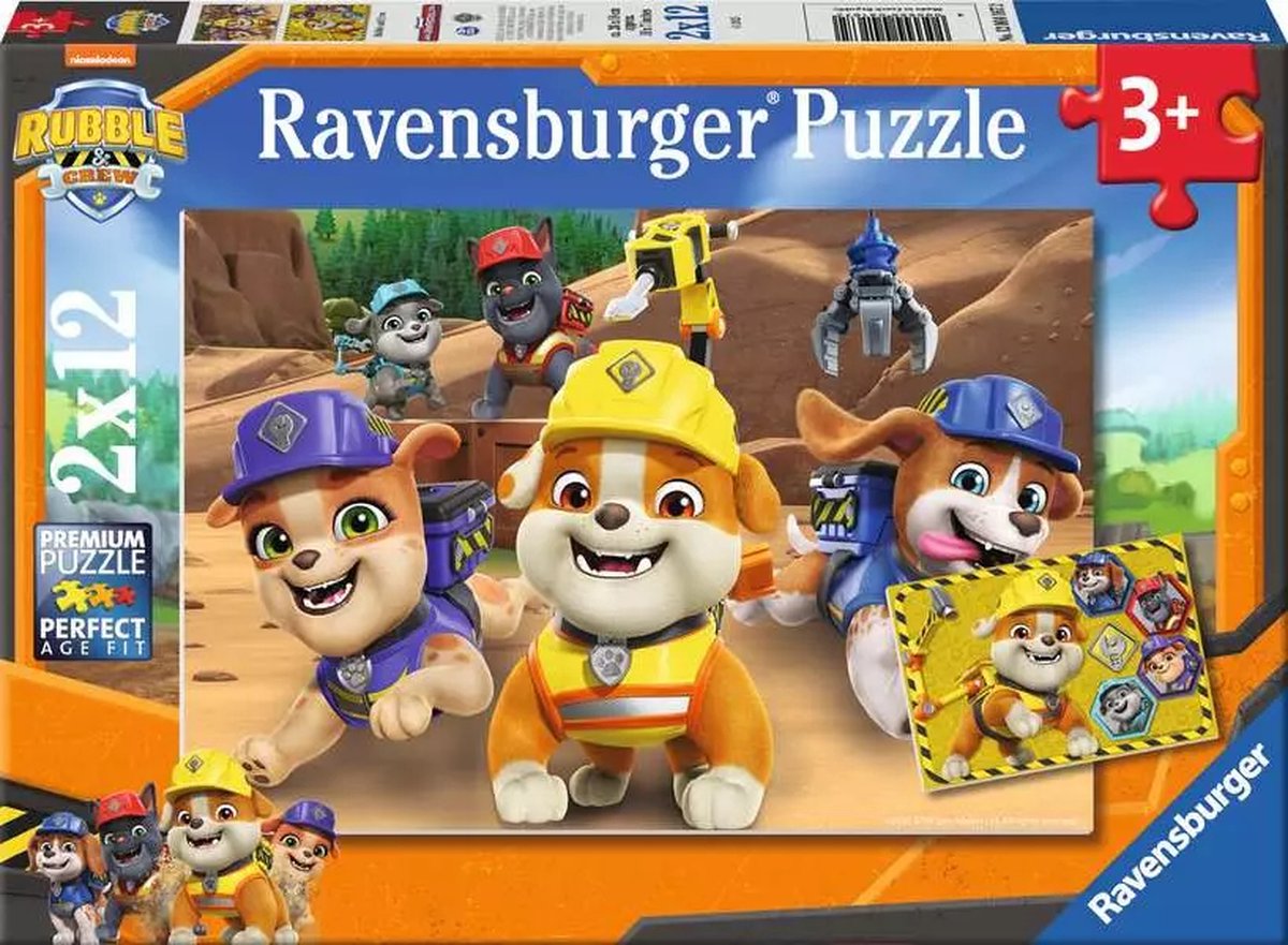 2x12 Teile - Paw Patrol - Bulldoge Rubble und sein Team