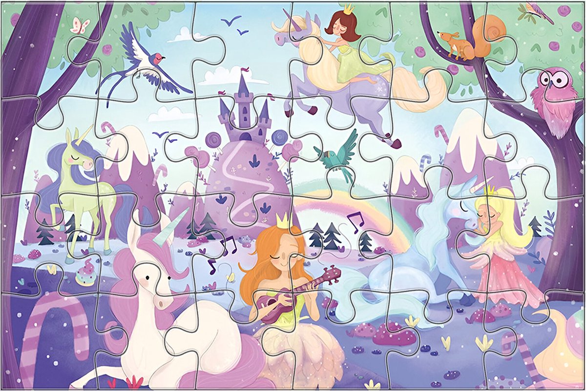  , 24-delige Eenhoorn Thema Puzzel uit de Giant Floor Collectie, Veelkleurig