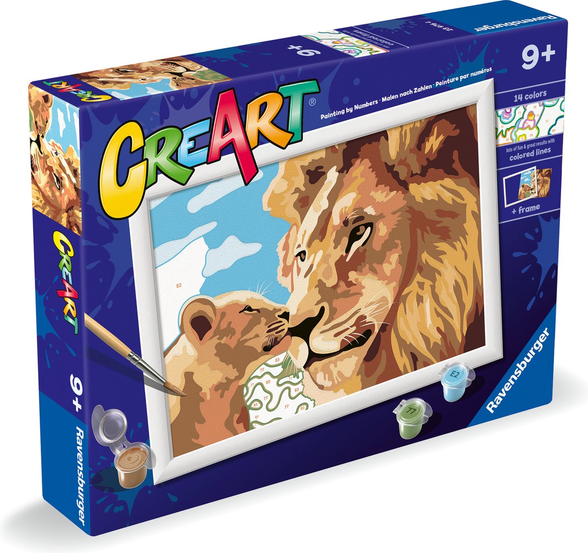   - Lion and Baby - CreArt Schilderen op Nummer - 9+ Jaar