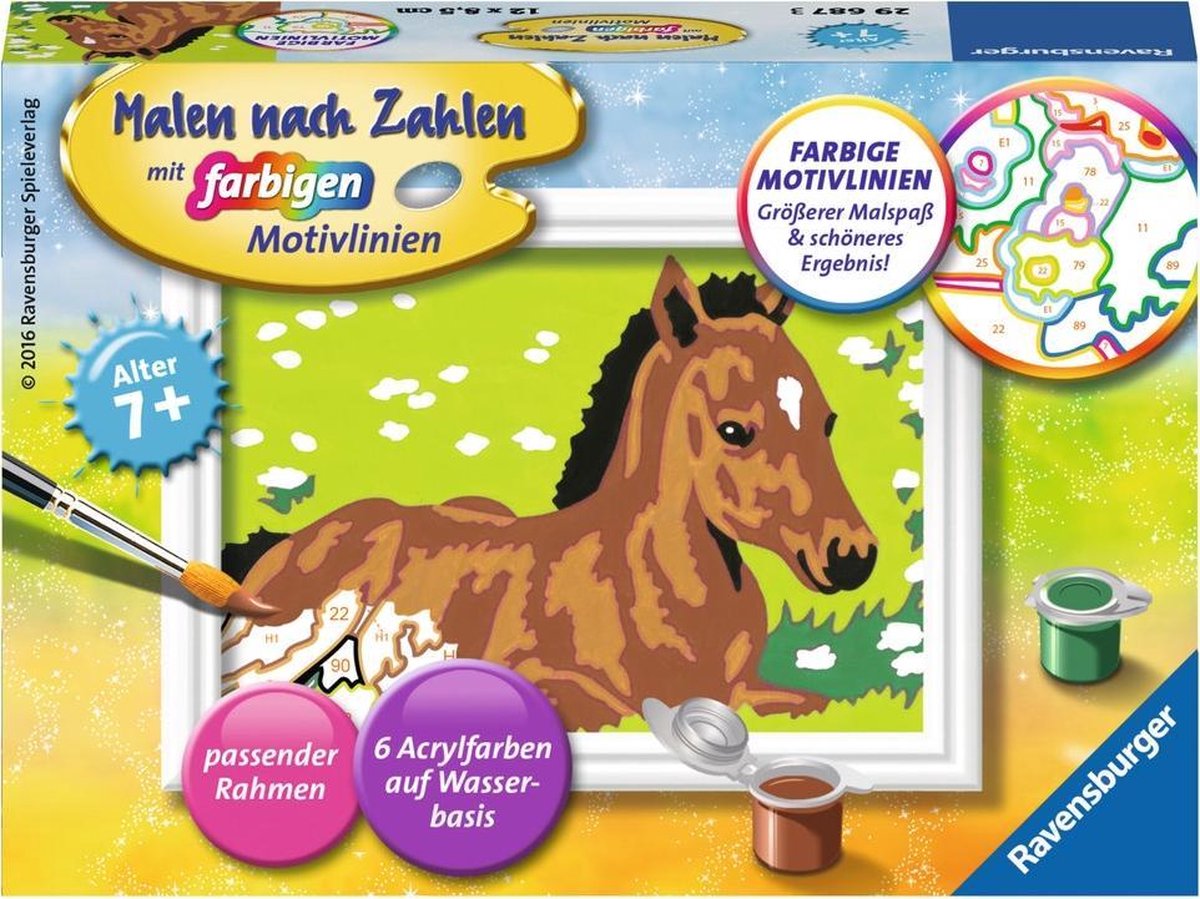   29687 Set kleuren op nummer kleurplaat en kleurboek