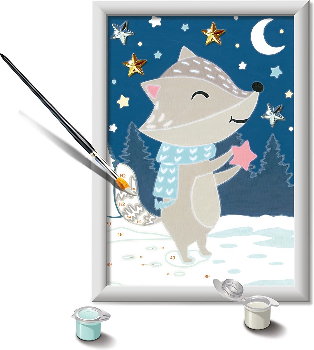   CreArt Paint by Numbers - Cute Badger