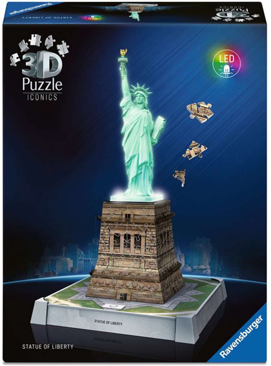   Iconics: Statue of Liberty - with light - 3D Puzzel