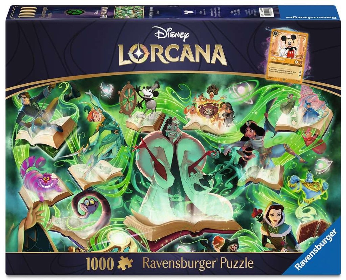   Legpuzzel Disney Lorcana Glimmers of the Realm: Emerald - 1000st.