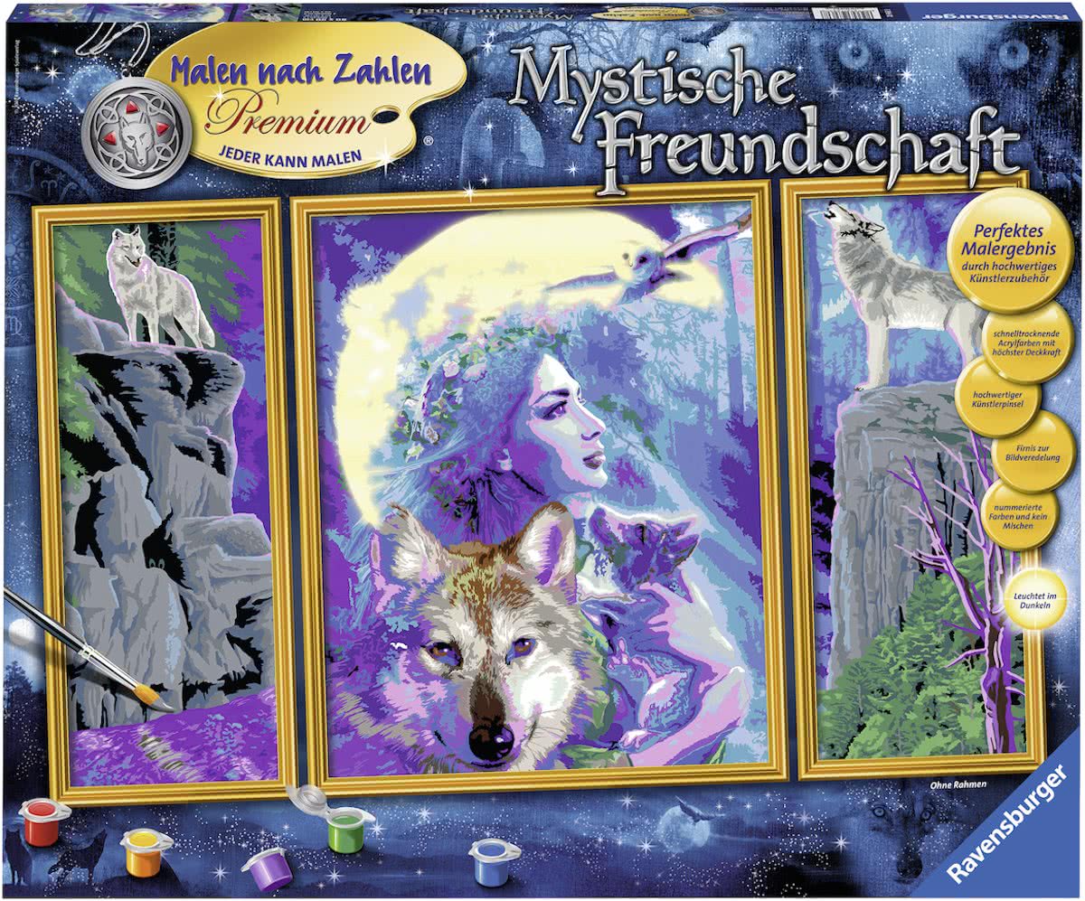 Ravensburger Schilderen op nummer Mystieke vriendschap (lichtgevend)