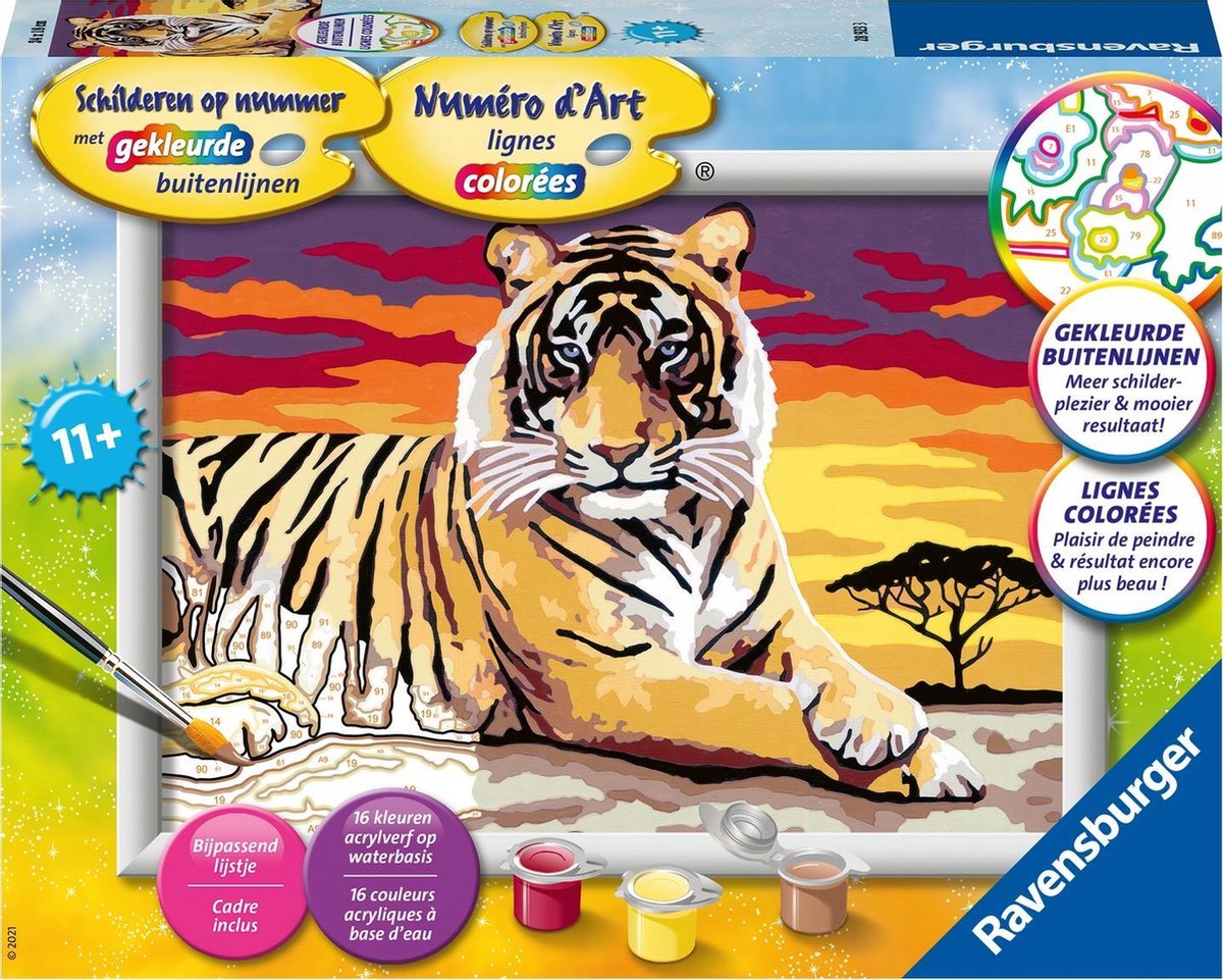   Schilderen op nummer Tijger