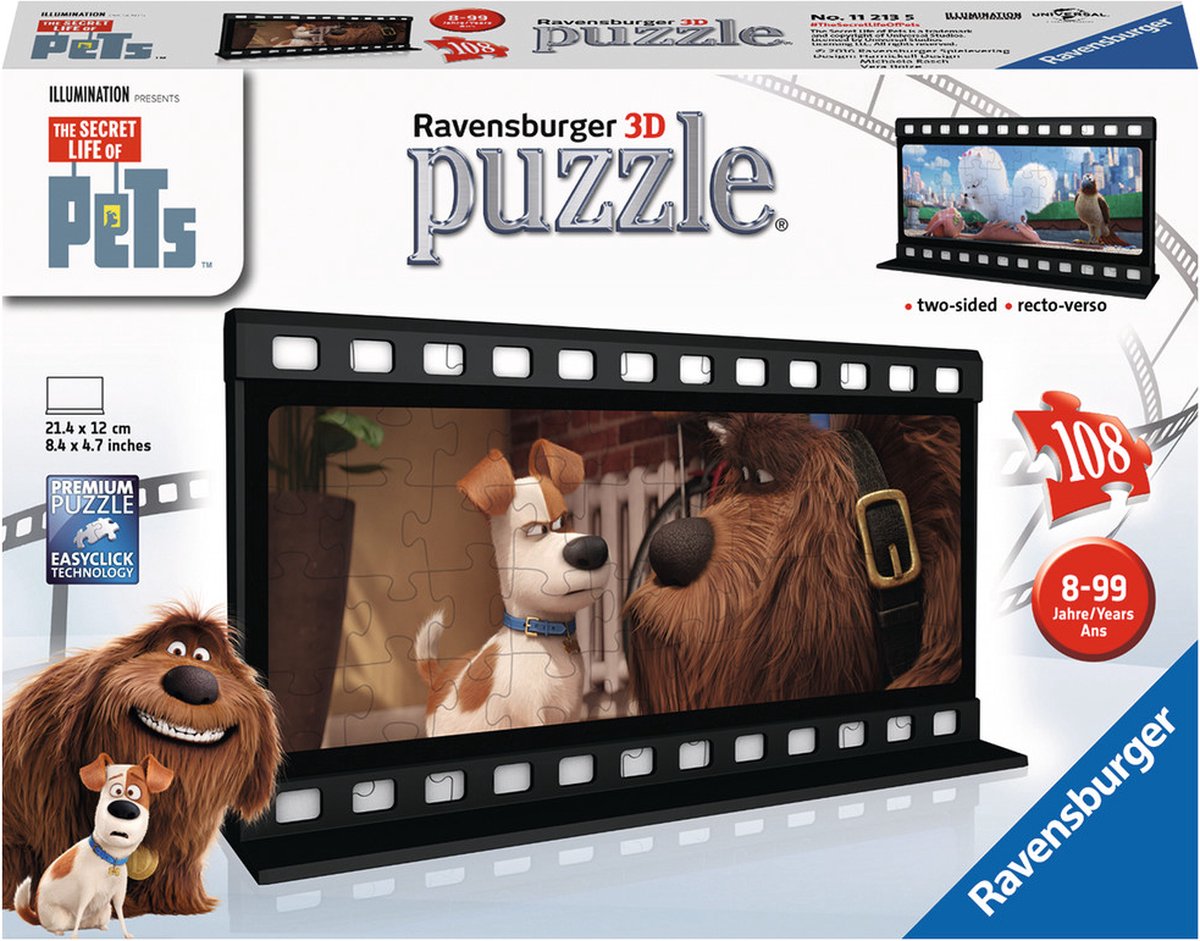   Secret Life of Pets 3D-puzzel 108 stuk(s)