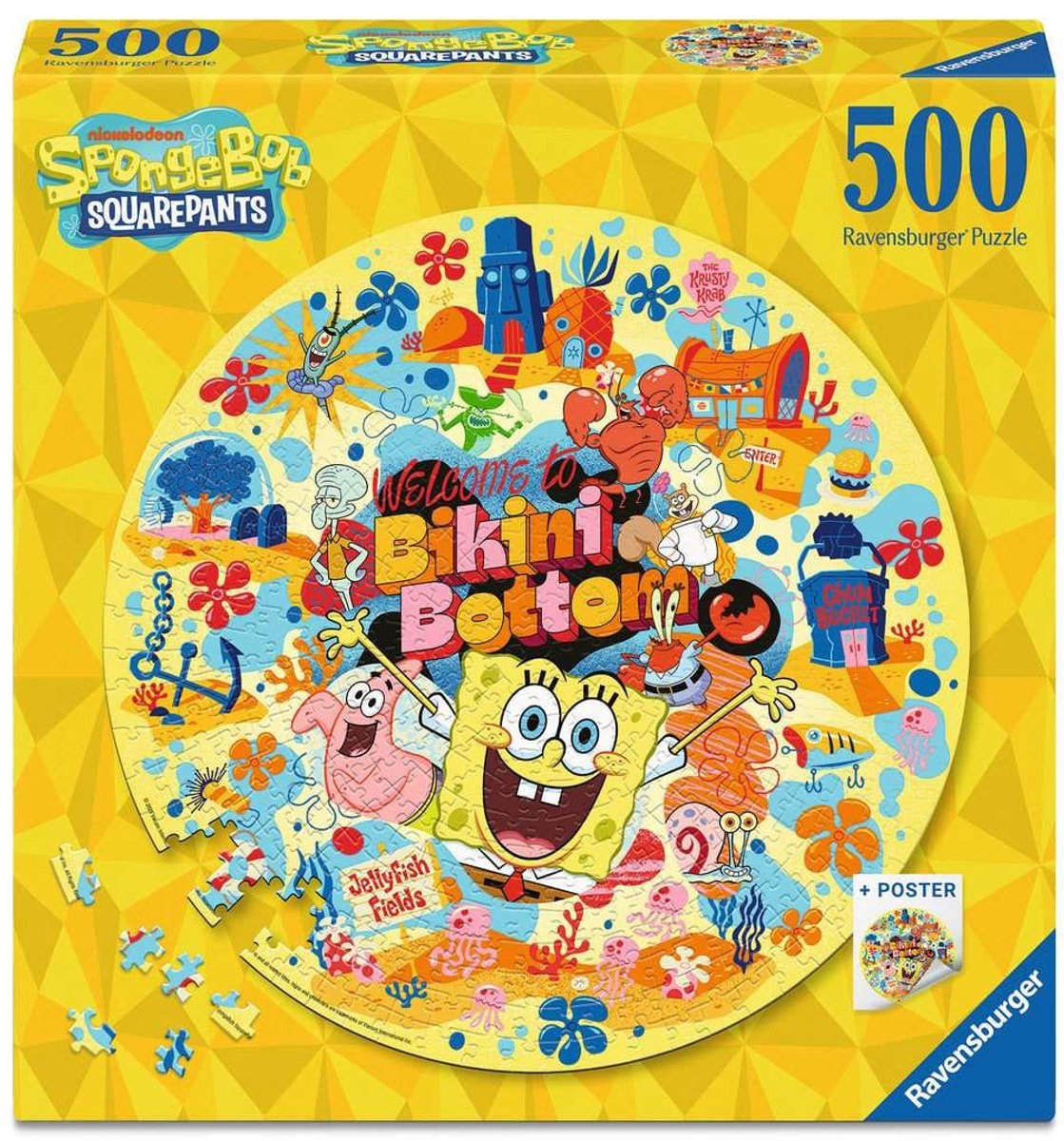   SpongeBob SquarePants Round Jigsaw Puzzle Welcome to Bikini Bottom (500 pieces) Puzzles