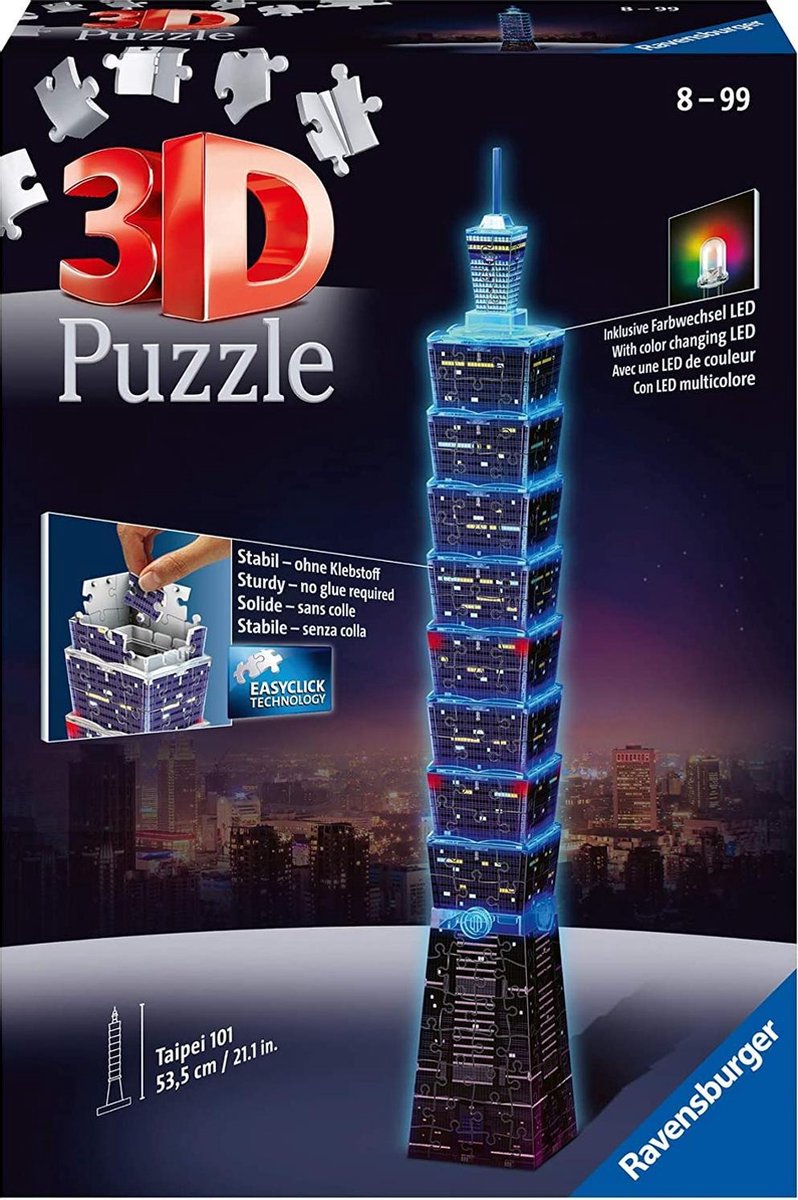   Taipei 101 Night Edition - 3D puzzel gebouw - 216 stukjes