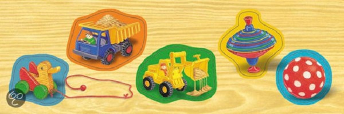   Vormenpuzzel - Speelplank Hout - 5 stukjes