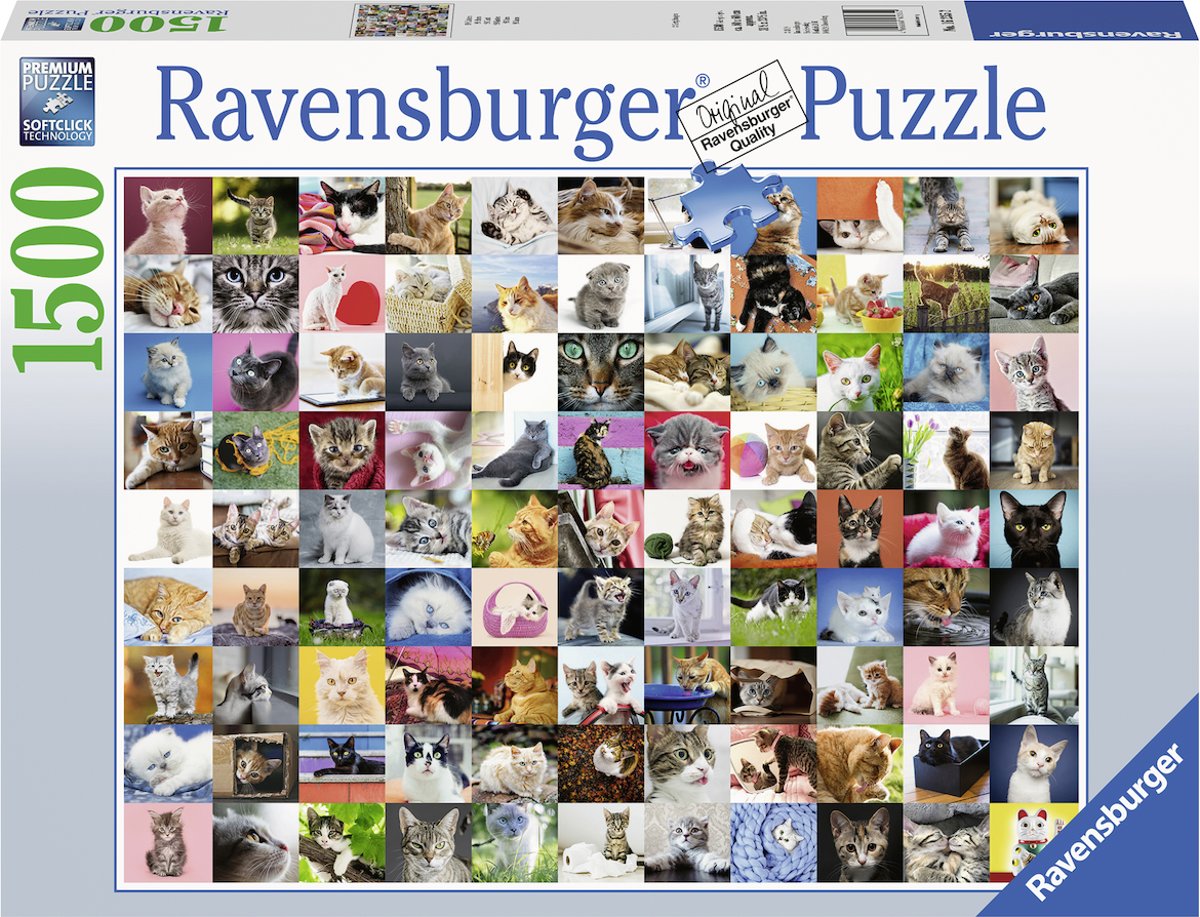 Ravensburger puzzel 99 Katten - Legpuzzel - 1500 stukjes