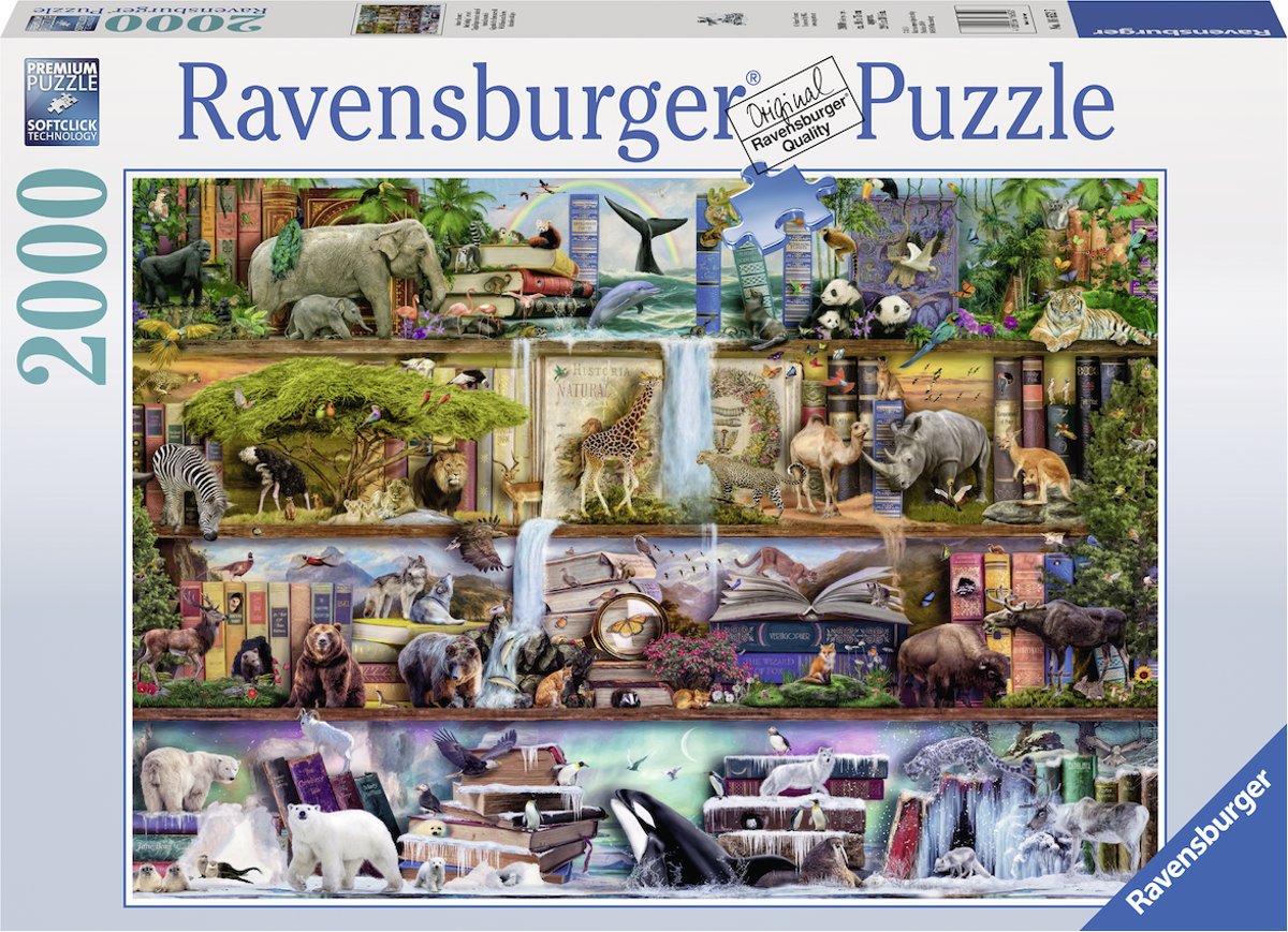   puzzel Aimee Stewart Wild Kingdom Shelves - Legpuzzel - 2000 stukjes