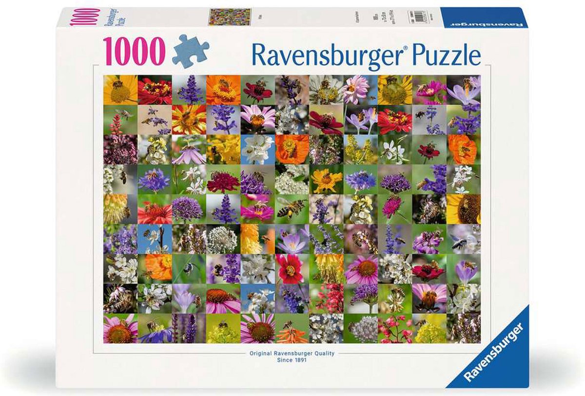   puzzel Bienen - legpuzzel 1000 stukjes bloemen dieren.