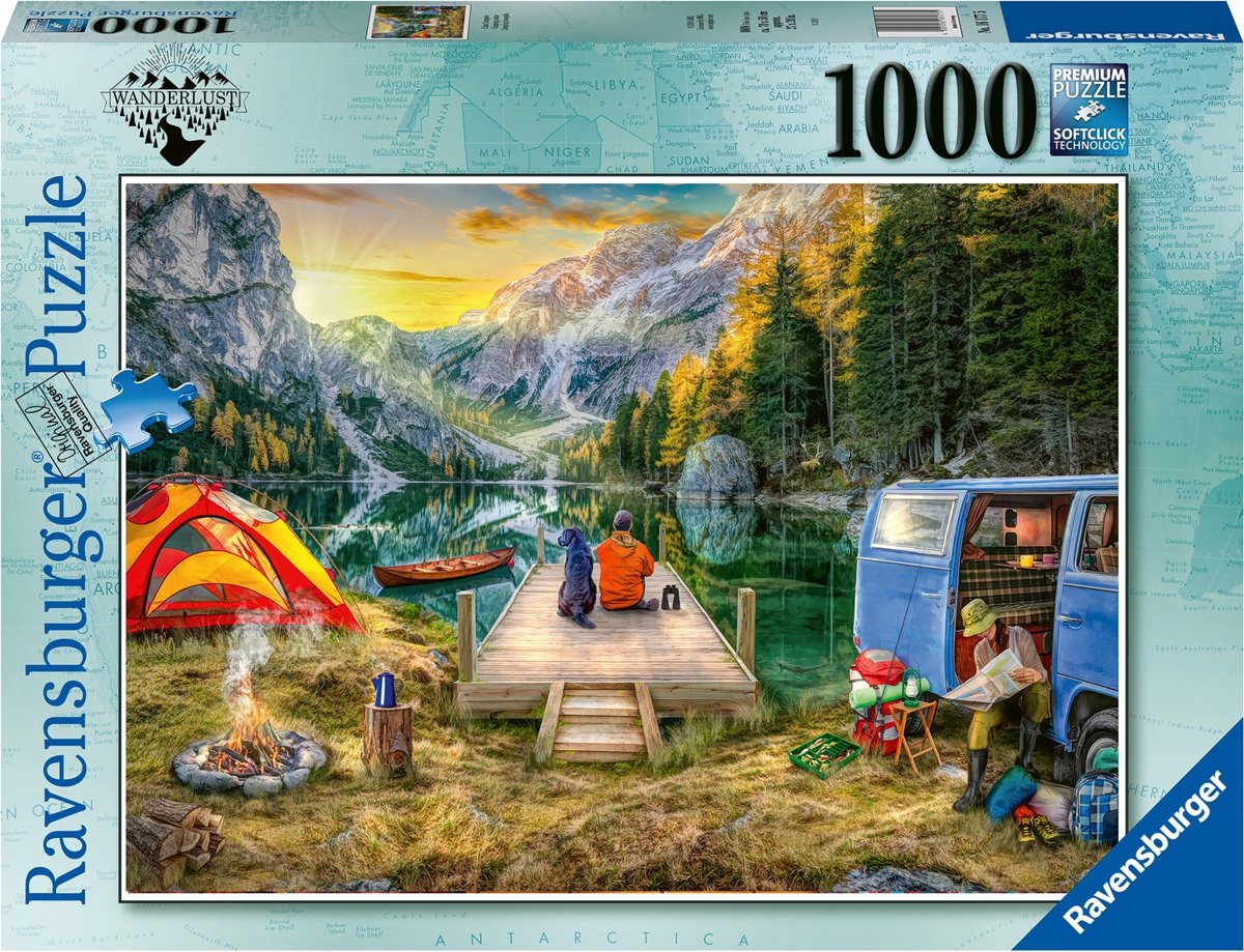 Ravensburger puzzel Calm Campside - Legpuzzel - 1000 stukjes