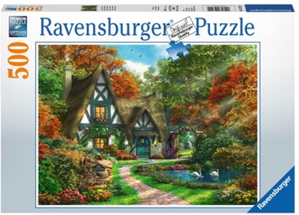   puzzel Cottage in de herfst - legpuzzel - 500 stukjes
