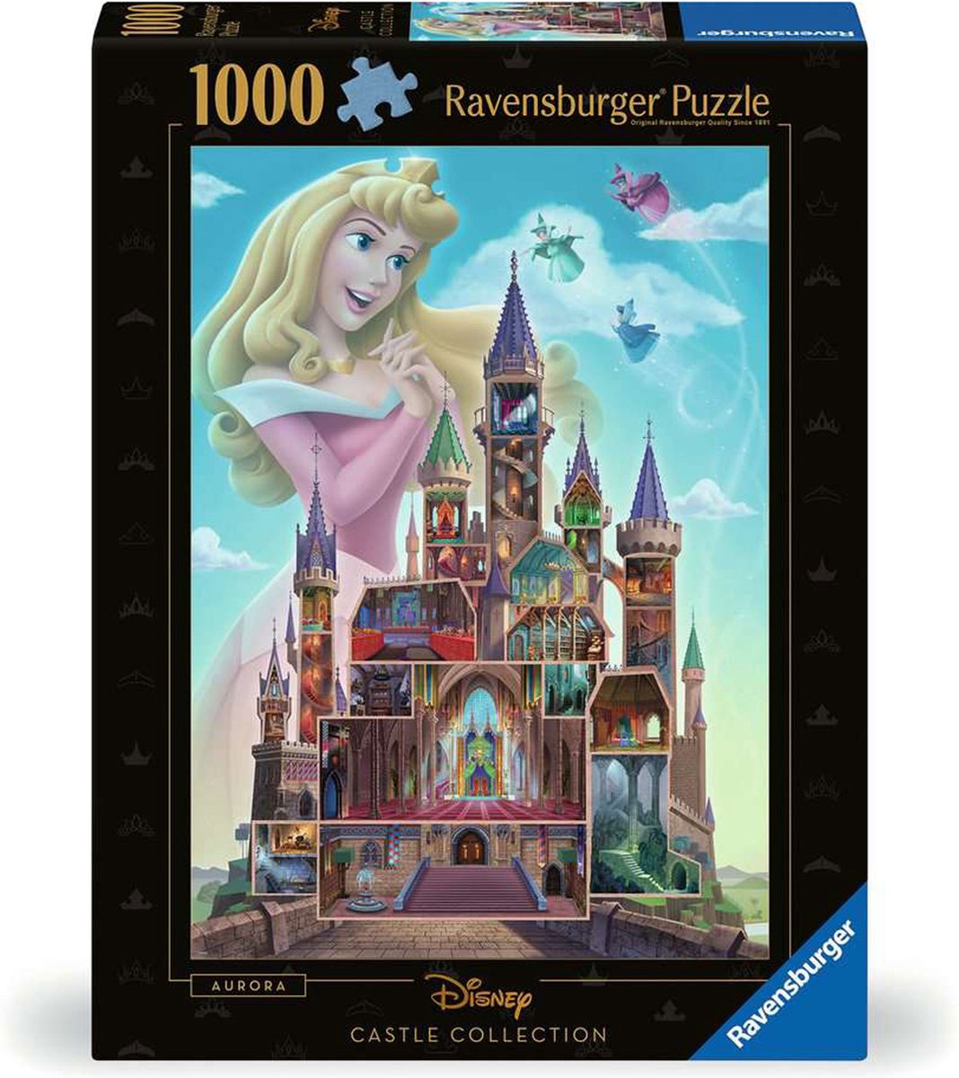   puzzel Disney Castles Aurora - 1000 stukjes legpuzzel.