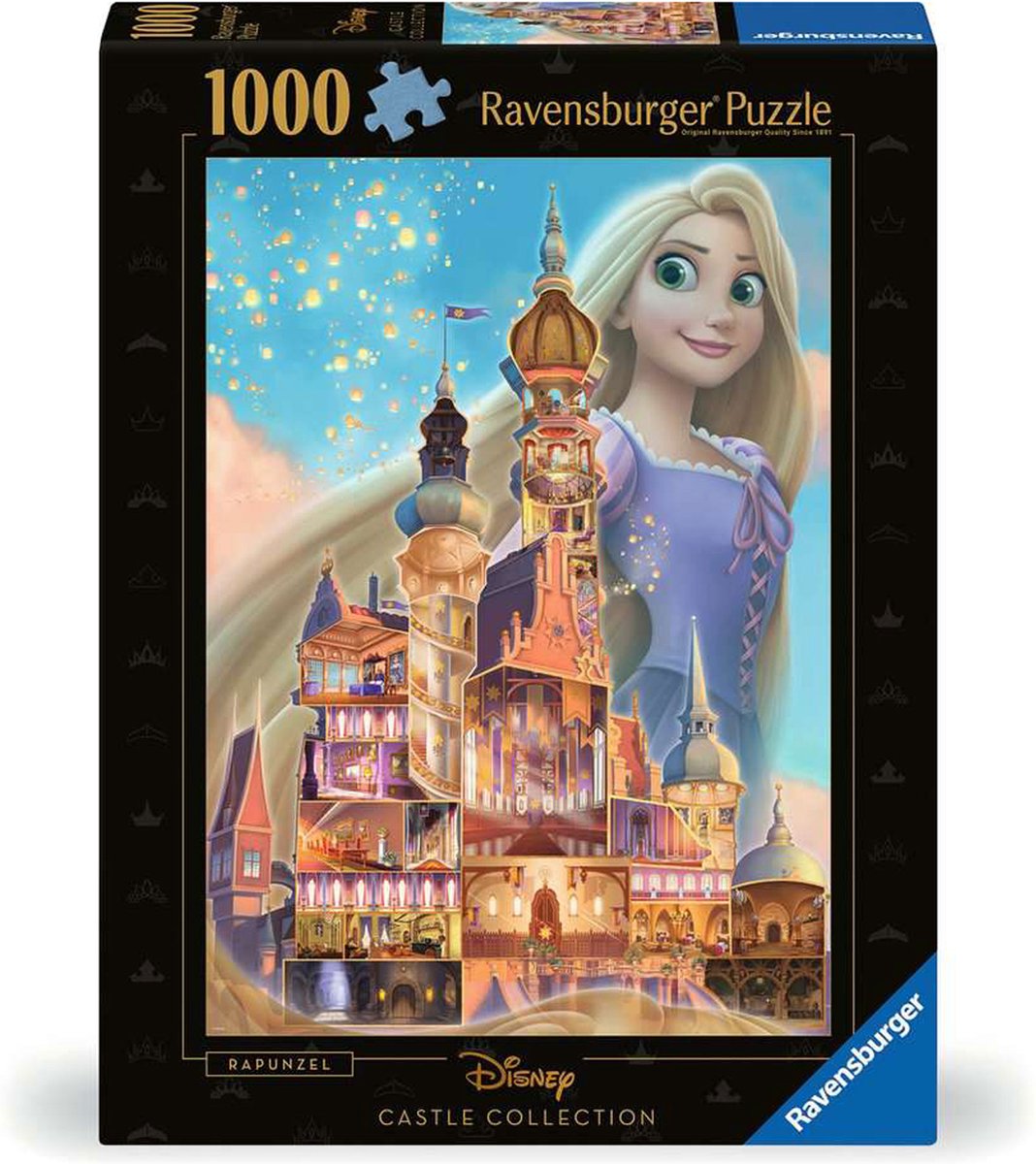   puzzel Disney Castles Rapunzel - 1000 stukjes legpuzzel.