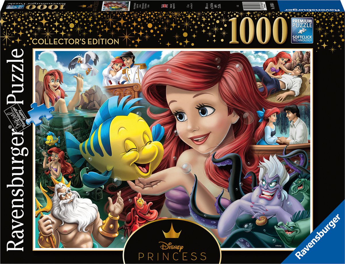 Ravensburger puzzel Disney De Kleine Zeemeermin Collectors Edition - Legpuzzel - 1000 stukjes