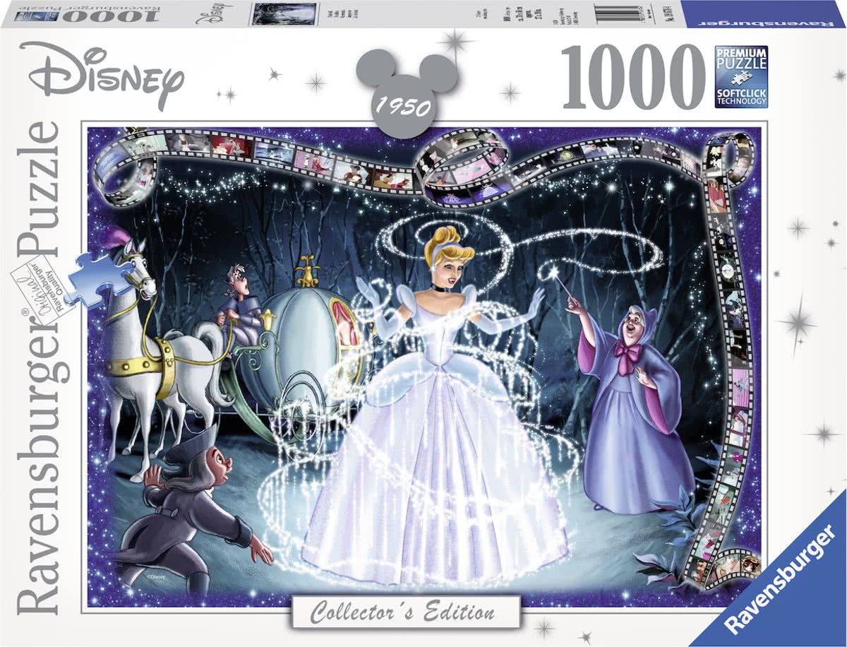 Ravensburger puzzel Disney Princess Cinderella - Legpuzzel - 1000 stukjes
