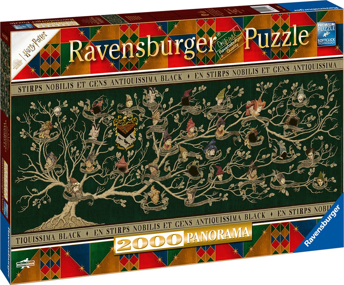 Ravensburger puzzel Harry Potter: Stamboom Panorama - Legpuzzel - 2000 stukjes