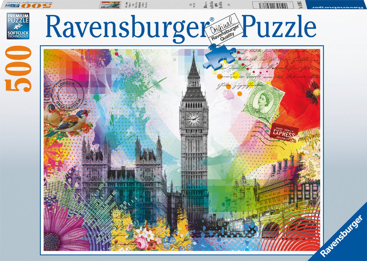 Ravensburger puzzel Kaartje uit Londen - Legpuzzel - 500 stukjes