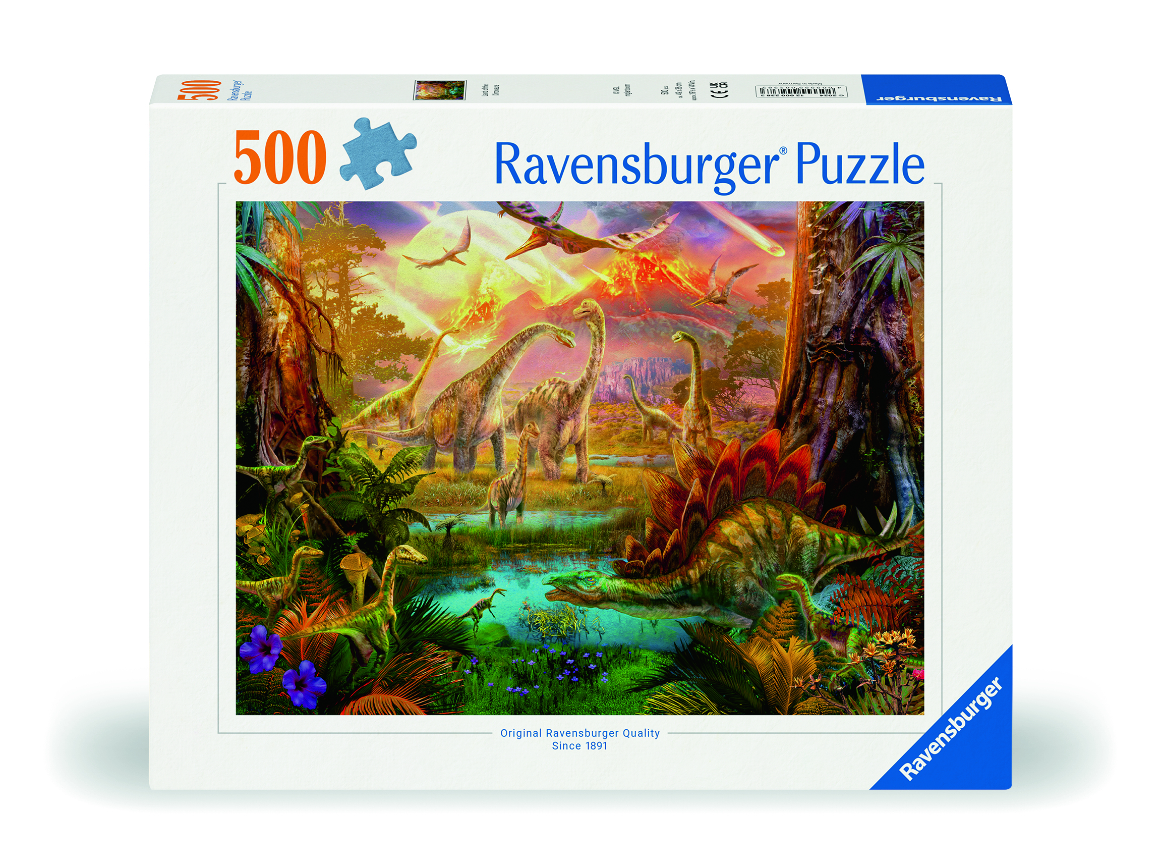   puzzel Land van de dinosauriers 500 stukjes