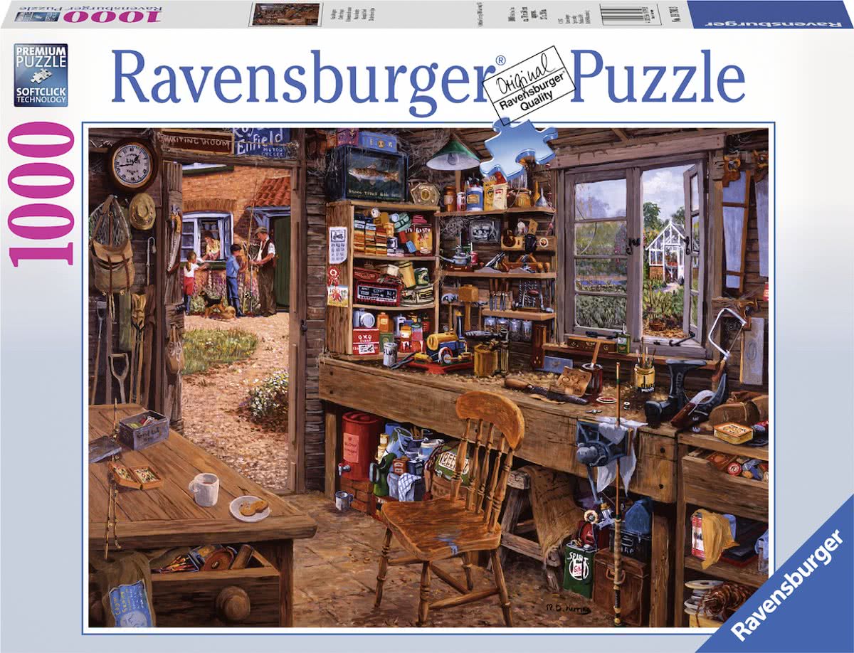 Ravensburger puzzel Opas schuurtje - legpuzzel - 1000 stukjes